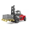 Bruder Linde HT160 targonca raklappal és 3 tárolóval (02513)