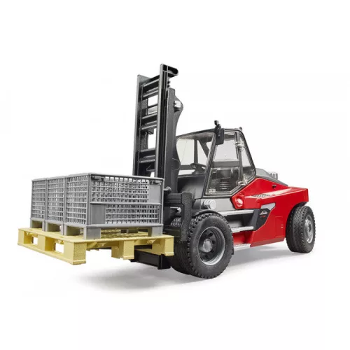 Bruder Linde HT160 targonca raklappal és 3 tárolóval (02513)