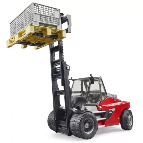 Bruder Linde HT160 targonca raklappal és 3 tárolóval (02513)