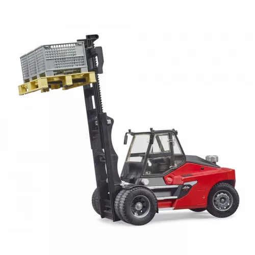 Bruder Linde HT160 targonca raklappal és 3 tárolóval (02513)