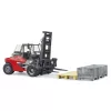 Bruder Linde HT160 targonca raklappal és 3 tárolóval (02513)