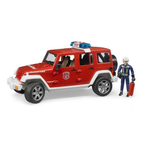 Bruder Jeep Rubicon tűzoltóautó tűzoltóval (02528)