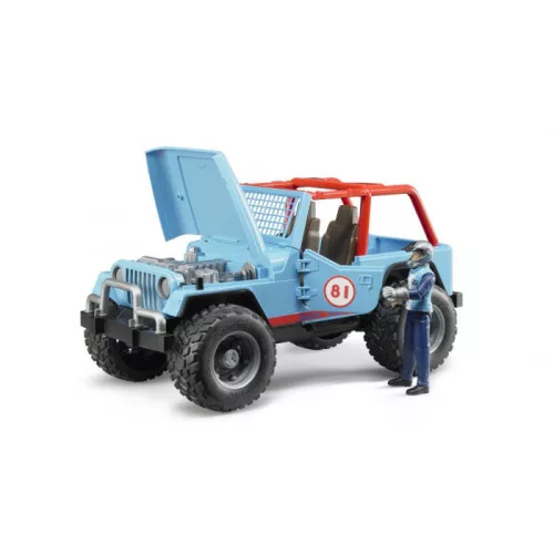 Bruder Jeep Cross terepjáró (kék) sofőrrel (02541)