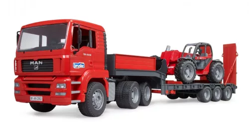 Bruder MAN TGA tréler Manitou teleszkópos rakodóval MLT 633 (02774)
