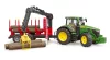 Bruder John Deere 7R 350 erdészeti pótkocsival és 4 farönkkel (03154)
