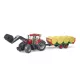 Bruder Case IH Optum 300 CVX homlokrakodóval, utánfutóval és hengerbálákkal (03198)