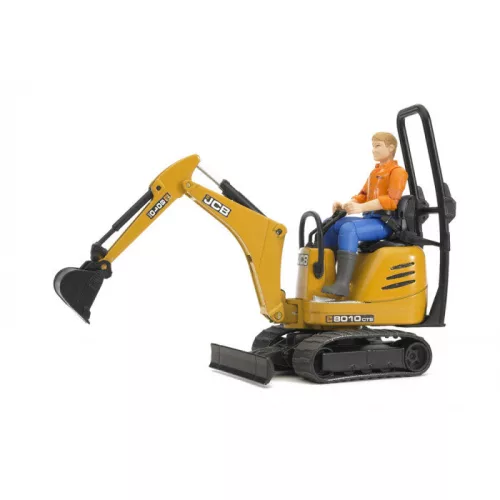 Bruder Bworld - JCB Micro excavator 8010 CTS építőipari munkással (62002)