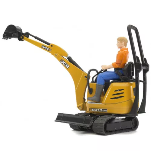 Bruder Bworld - JCB Micro excavator 8010 CTS építőipari munkással (62002)