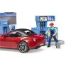 Bruder bworld benzinkút járművel, figurával és autómosóval (62111)