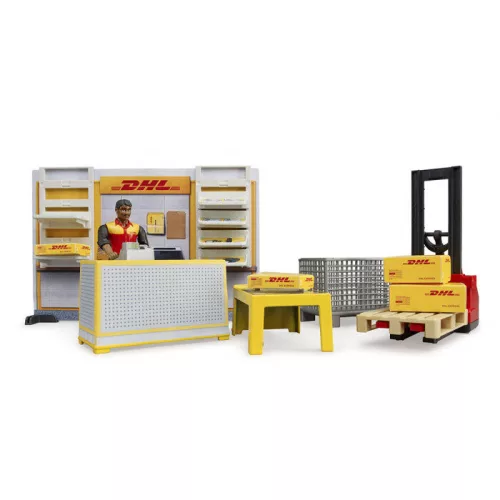 Bruder bworld DHL bolt, kézi hidraulikus emelővel (62251)