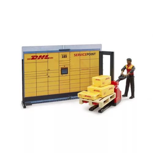 Bruder bworld DHL bolt, kézi hidraulikus emelővel (62251)