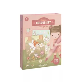   Little Dutch Színezőkönyv Kiegészítőkkel – Rosa Fairy Garden Kreatív Készlet