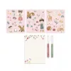 Little Dutch Mágneses Rajzoló Készlet Letörölhető Filccel – Rosa Fairy Garden 2 az 1-ben Játék