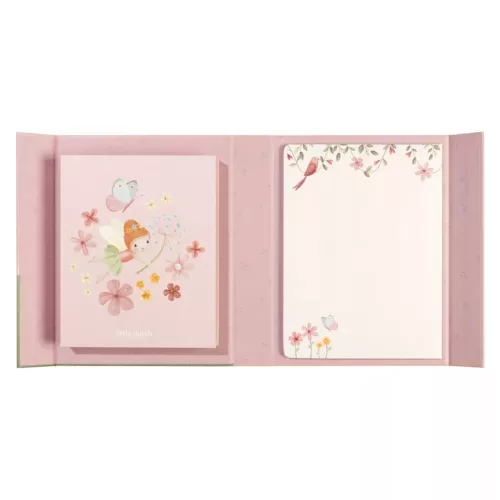 Little Dutch Mágneses Rajzoló Készlet Letörölhető Filccel – Rosa Fairy Garden 2 az 1-ben Játék
