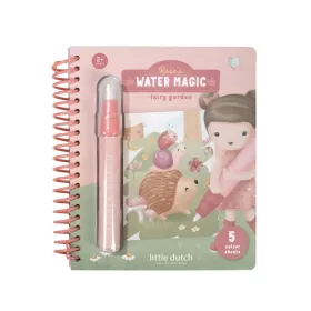  Little Dutch Magikus Vízzel Színező Füzet Tollal – Rosa Fairy Garden Újrahasználható Kifestő