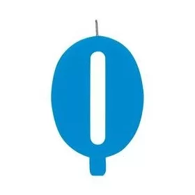 0-os Csillagszórós   Kék Számgyertya Tartóval
