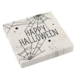 Pókháló Mintás Parti Szalvéta Halloween-ra - 33 cm x 33 cm, 16 db-os