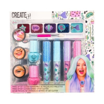 Canenco Create It! Make-Up szett csillámos sellő színekkel
