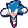 Sonic a sündisznó Run formapárna, díszpárna 40x40 cm Velúr