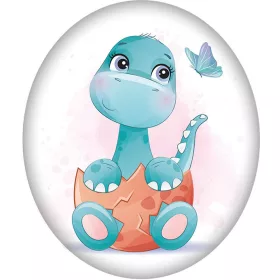 Dinoszaurusz Egg formapárna, díszpárna 37x34 cm Velúr