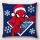 Pókember Snowflakes Karácsony párnahuzat 40x40 cm Velúr