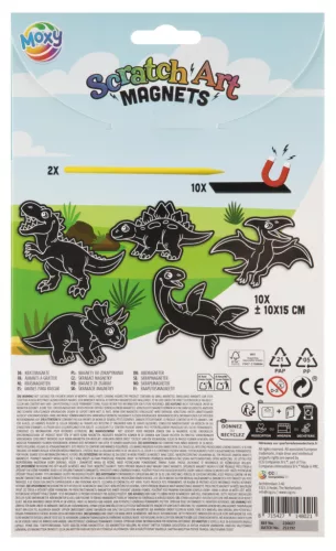 Dinoszaurusz Rawr scratch képkarcoló készlet mágnessel