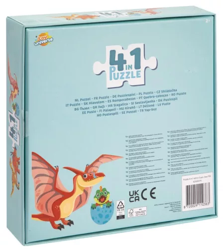 Dinoszaurusz Fun 4 az 1-ben puzzle