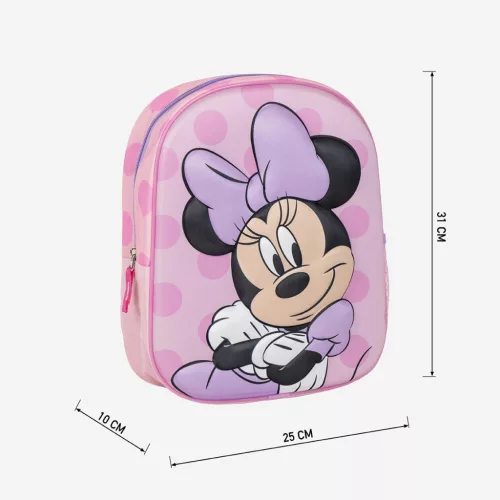 Disney Minnie Purple 3D hátizsák, táska 31 cm