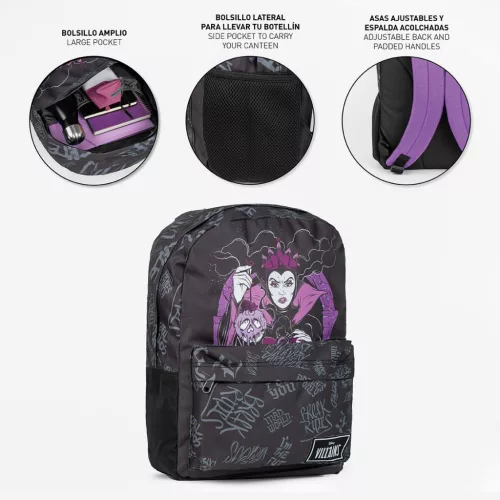 Disney Gonoszok Black iskolatáska, táska 42 cm