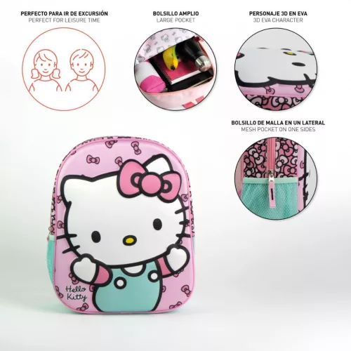 Hello Kitty Mini Bow 3D hátizsák, táska 31 cm