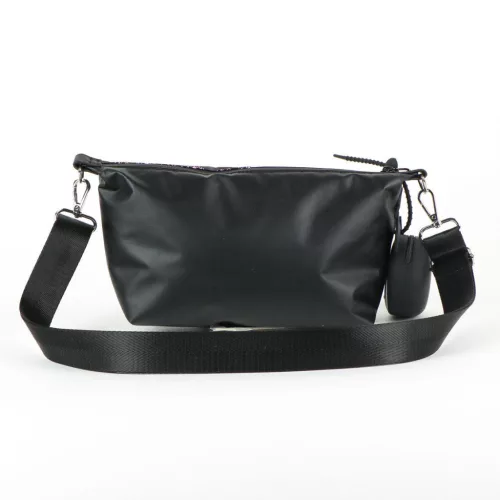Hello Kitty Black Kuromi táska, oldaltáska pénztárcával 27 cm