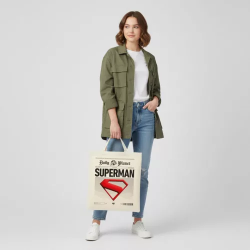 Superman Daily Planet shopping bag, bevásárlótáska 40 cm