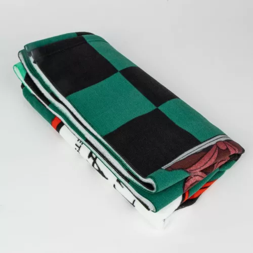 Demon Slayer Green fürdőlepedő, strand törölköző 70x140cm (Fast Dry)