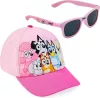 Bluey Pink Team napszemüveg és baseball sapka szett