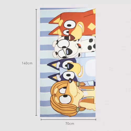 Bluey Happy Moments fürdőlepedő, strand törölköző 70x140cm (Fast Dry)