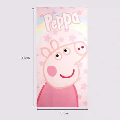 Peppa malac Stars fürdőlepedő, strand törölköző 70x140cm (Fast Dry)