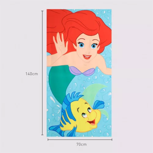 Disney Hercegnők Flounder fürdőlepedő, strand törölköző 70x140cm (Fast Dry)