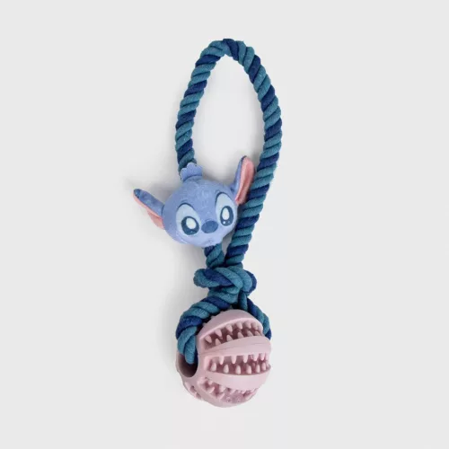 Disney Lilo és Stitch, A csillagkutya Alien kötél kutyajáték TPR labdával 24 cm
