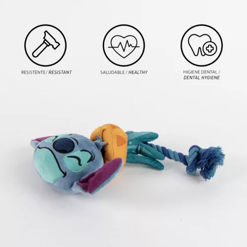 Disney Lilo és Stitch, A csillagkutya Pineapple sípoló kötél kutyajáték 28 cm