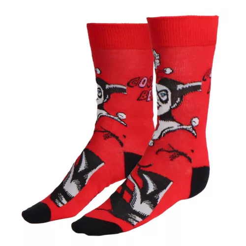 Harley Quinn Red felnőtt hosszú szárú zokni 36/43