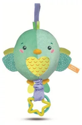 Zenélő plüss madár