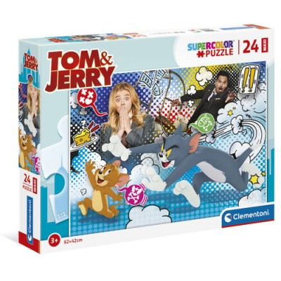 Clementoni 24 db-os SuperColor Maxi puzzle - Tom és Jerry  24212