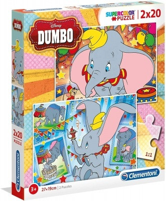 Clementoni 2X20 DB-OS SUPERCOLOR PUZZLE - Dumbo