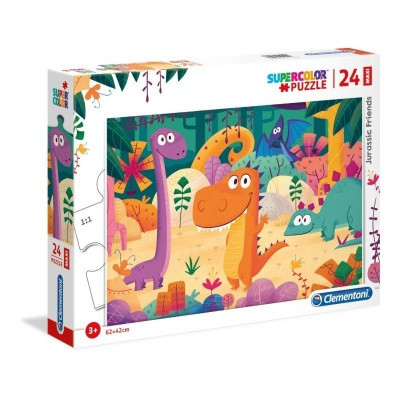 Clementoni 24 db-os Super Color Maxipuzzle Dinó barátok  28506