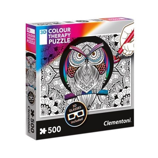 500 DB-OS COLOR THERAPY 3D PUZZLE- BAGOL Clementoni