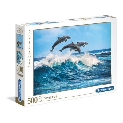 Clementoni 500 db-os puzzle - Játékos delfinek