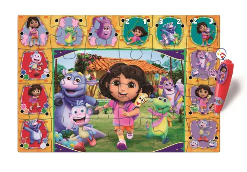 Clementoni Dóra, a felfedező Adventure interaktív 24 db-os puzzle
