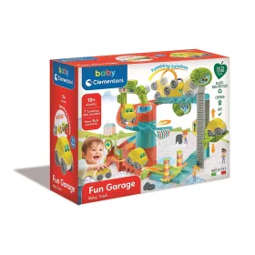   Clementoni Színes Fun Garage készségfejlesztő garázs szett bukfencező kisautóval 