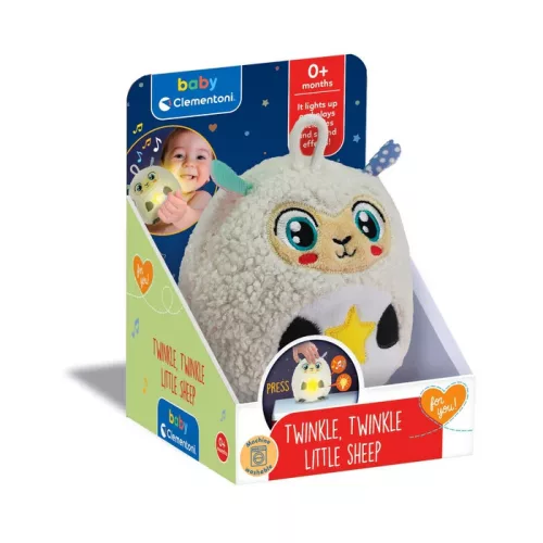 Bárány Twinkle Twinkle éjszakai fény és játék Clementoni