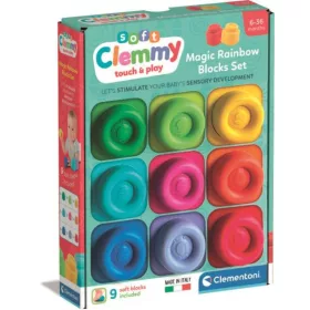 Clementoni Színes Clemmy puha építőkocka szett 9 db-os